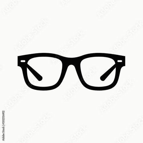 Black Frame Glasses with a White Background