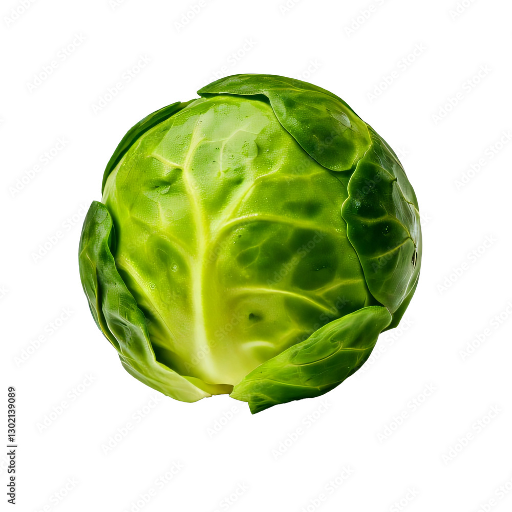 Fototapeta premium 018-Brussels sprouts Commercial isolate with white background no cast shadow