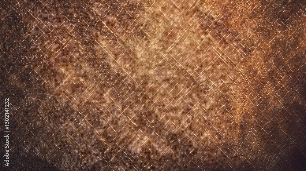Fototapeta premium A texture background featuring brown linen canvas fabric, presenting a rustic and natural aesthetic. The brown hue of the linen canvas gives a warm and cozy feeling, and the visible fabric texture add