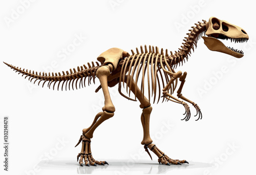 Dinosaur Skeleton Fossil, transparent background