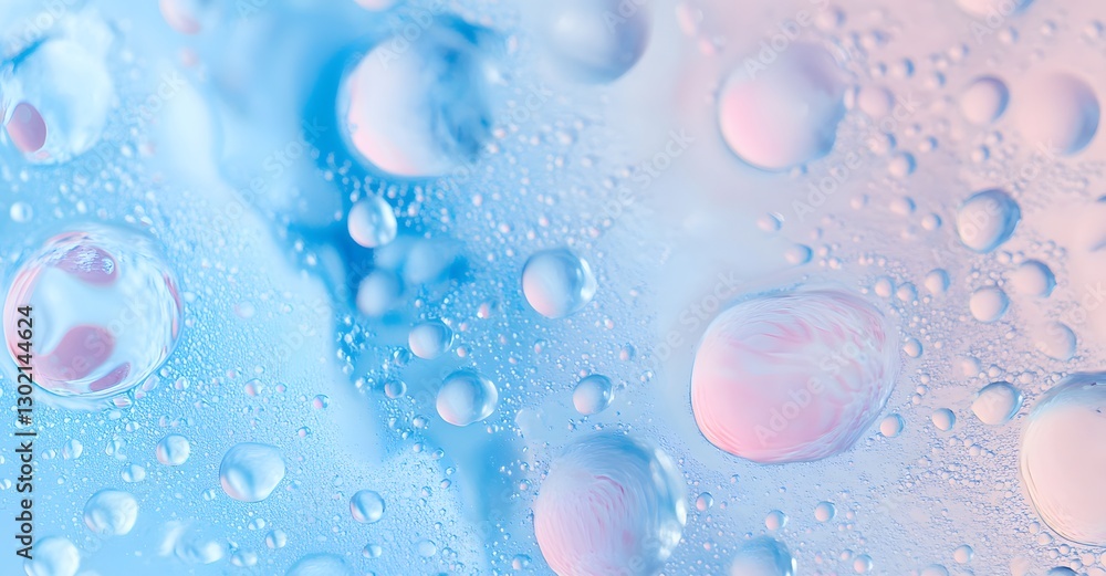 Abstract pastel blue and pink water droplets background Abstract pastel blue and pink water droplets background
