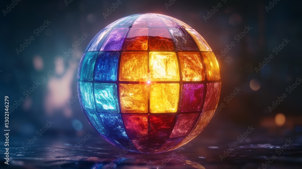 Glowing Jewel Orb: Digital Fortune Glowing Jewel Orb: Digital Fortune