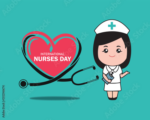 International Nurses day, Banner, poster, card, postcard, placard and background design.