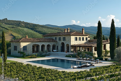 Tuscan Villa with Pool and Vineyard