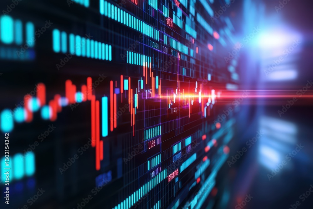 Futuristic Trading Floor Visuals with AI Data Analysis Elements Futuristic Trading Floor Visuals with AI Data Analysis Elements