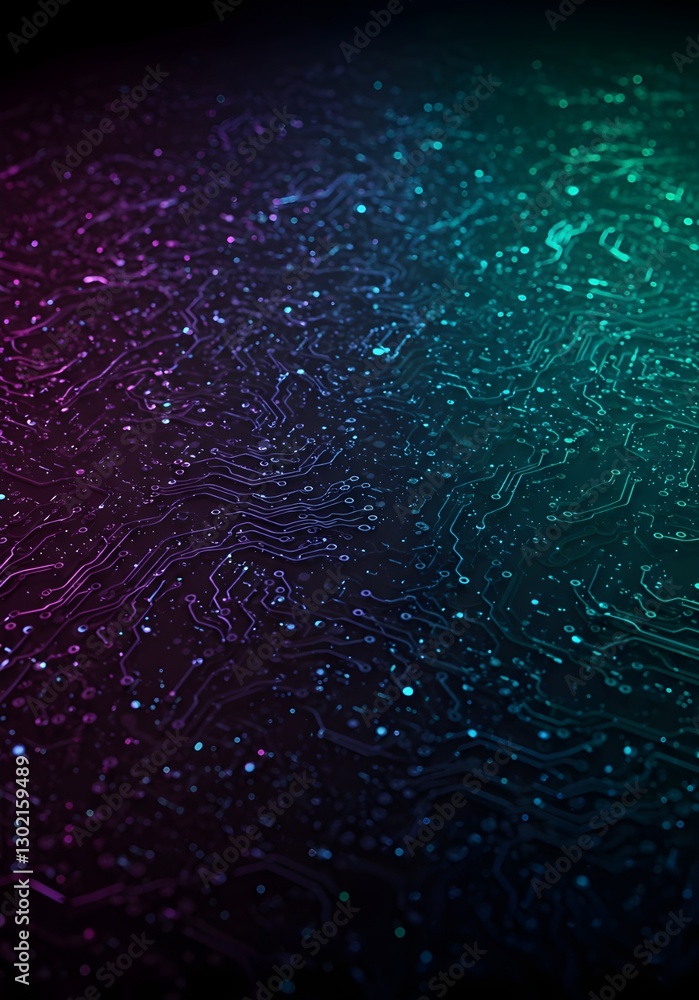 Obraz premium Circuit Board Galaxy