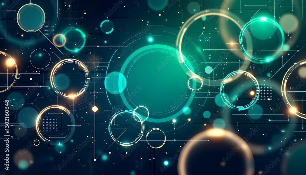 Fototapeta premium abstract technology background with circles