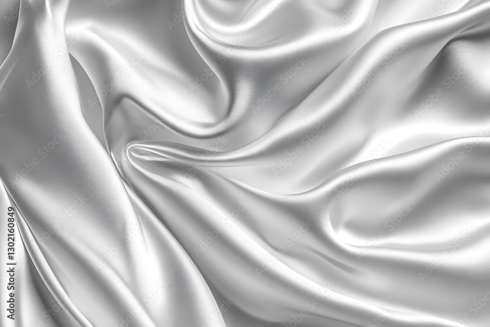 Fototapeta premium Smooth elegant white silk or satin texture can use as background