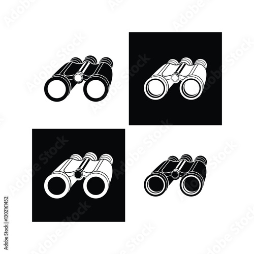 Binoculars icon vector illustration
