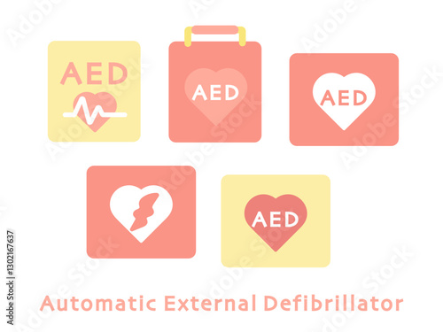 AED　イラストセット
