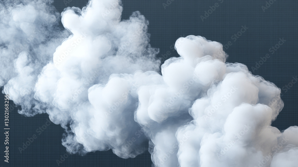 Abstract White Smoke Clouds on Dark Blue Grid Background Abstract White Smoke Clouds on Dark Blue Grid Background