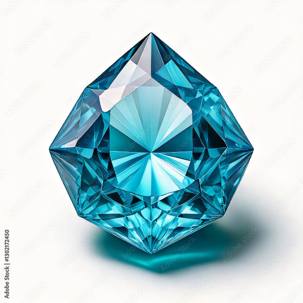 383-emstone in Emerald Cut aquamarine isolate with white background no cast shadow 383-emstone in Emerald Cut aquamarine isolate with white background no cast shadow