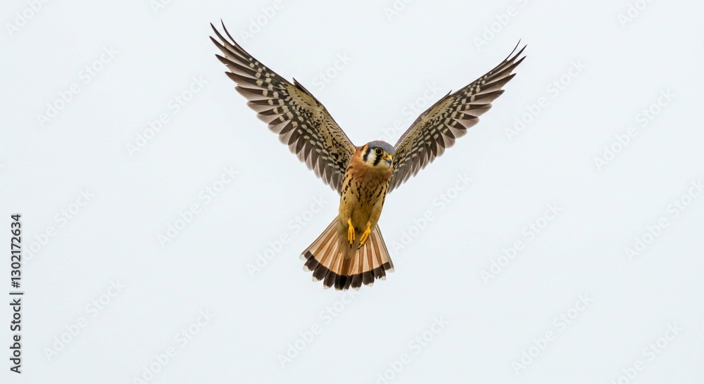 Obraz premium Majestic American Kestrel in Flight Wings Spread Wide Bird Wildlife Photography