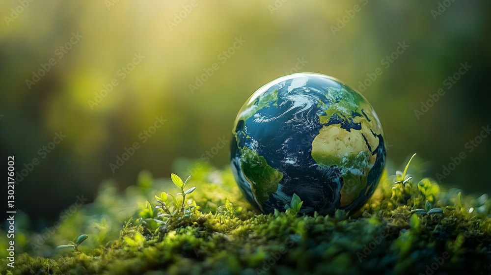 A miniature globe of the Earth rests on a lush green lawn, symbolizing environmental conservation and global connectivity.Sites about the environment, geography blogs, travel sites, educational resour A miniature globe of the Earth rests on a lush green lawn, symbolizing environmental conservation and global connectivity.Sites about the environment, geography blogs, travel sites, educational resour