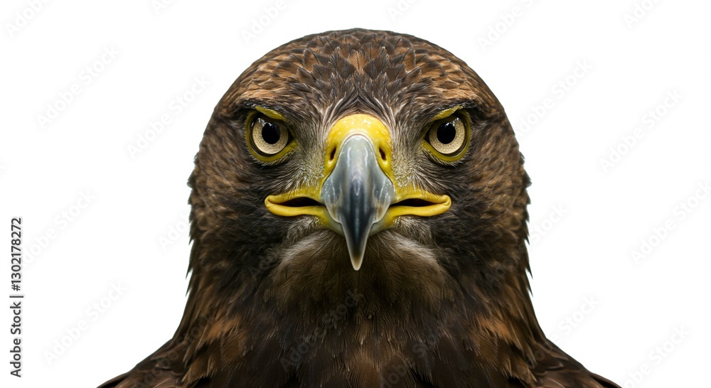 Obraz premium Majestic Golden Eagle Close Up Portrait Powerful Bird of Prey Intense Gaze Wildlife Photography