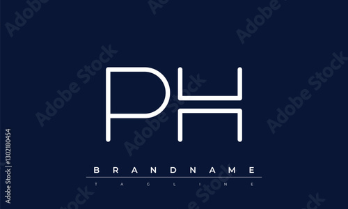 P, H logo design. PH  creative Monogram Logo. This logo design is the process of creating a visual symbol that represents a brand, company, or individual.