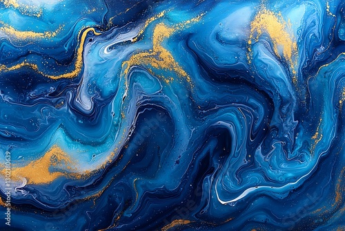 Abstract swirling marbled art