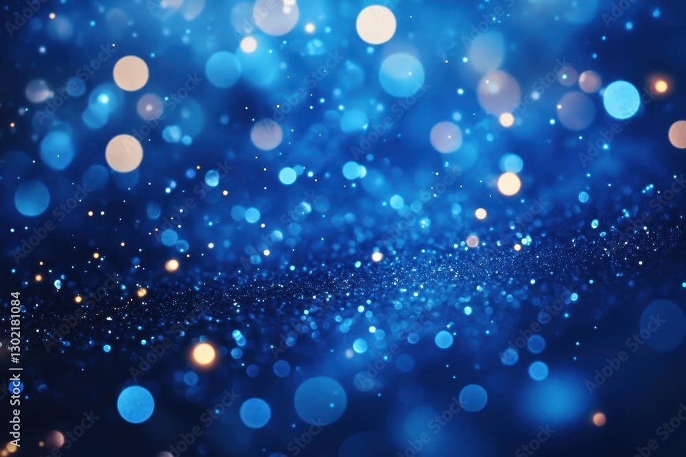 Beautiful blue bokeh background with shimmering lights is prominent Beautiful blue bokeh background with shimmering lights is prominent
