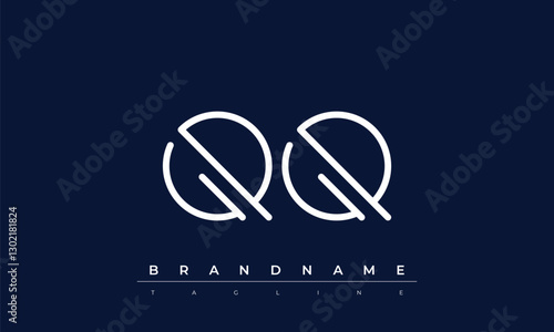Q, Q logo design. QQ  creative Monogram Logo. This logo design is the process of creating a visual symbol that represents a brand, company, or individual.