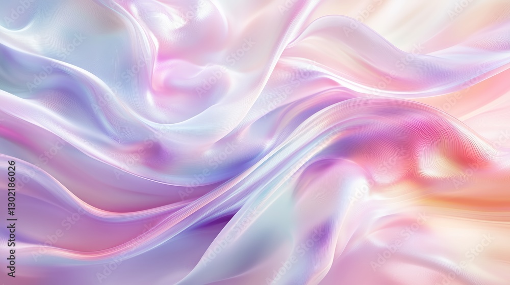 Obraz premium Enchanting soft pastel swirls that blend harmoniously into one another, creating a dreamlike effect, reminiscent of a soft breeze on a warm spring day, evoking feelings of calm and peaceful delight