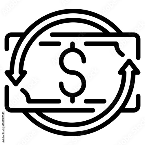 Refund Line Icon