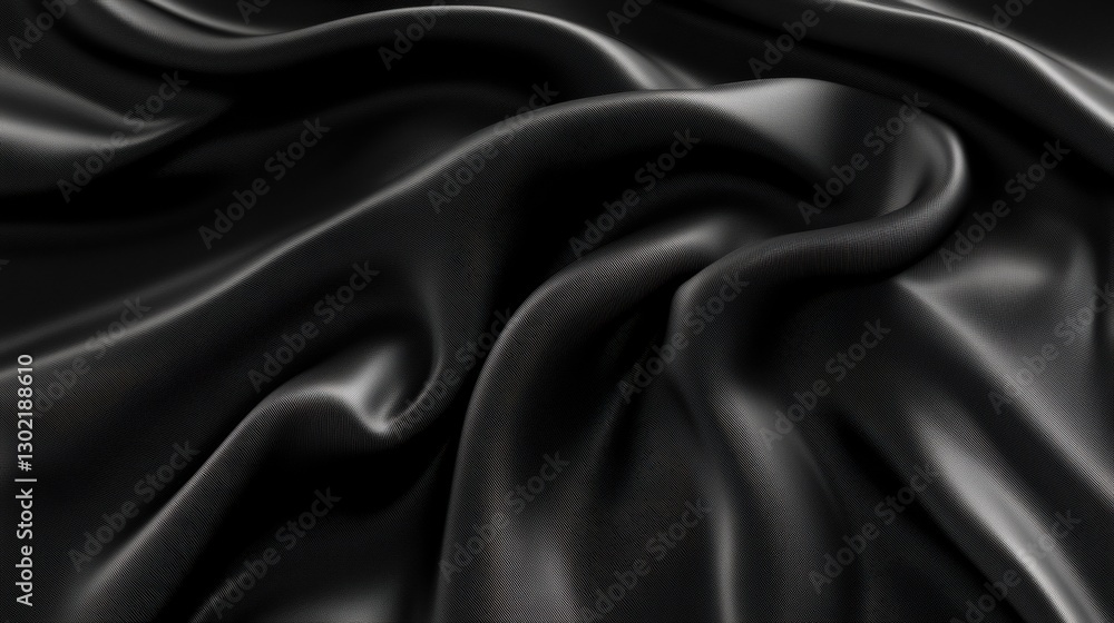 Dark satin fabric gracefully drapes and softly reflects the light Dark satin fabric gracefully drapes and softly reflects the light