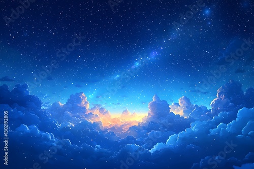Starry Dawn Above Clouds