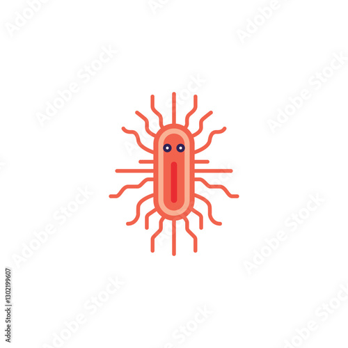 Salmonella bacterium logo template