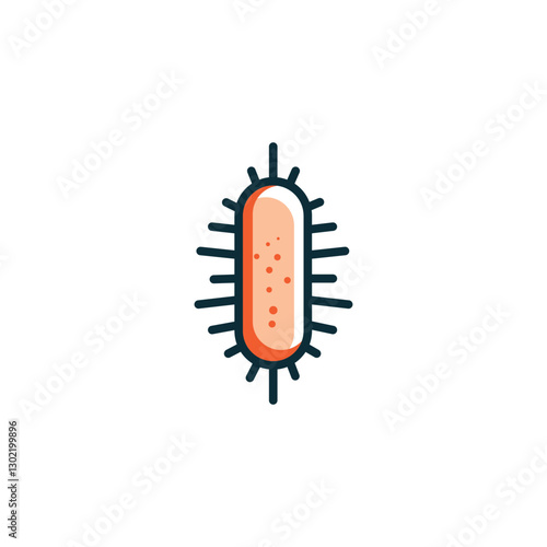 Salmonella bacterium logo template