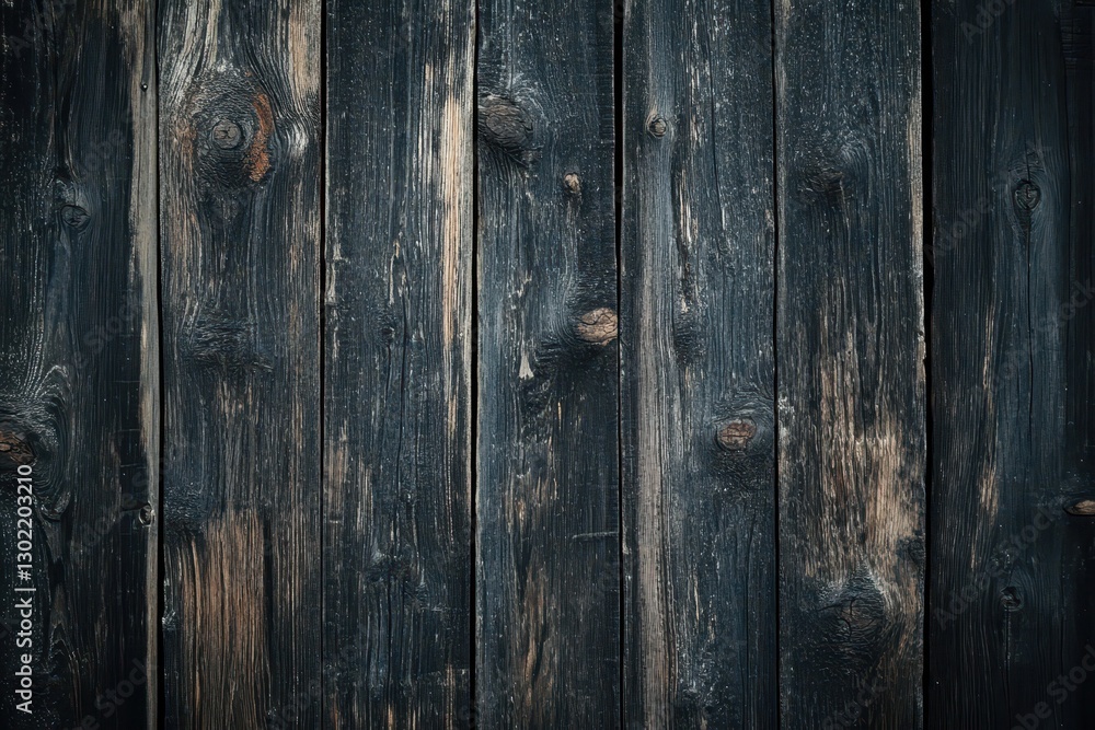 Obraz premium Textured dark wood planks form a rustic vertical backdrop