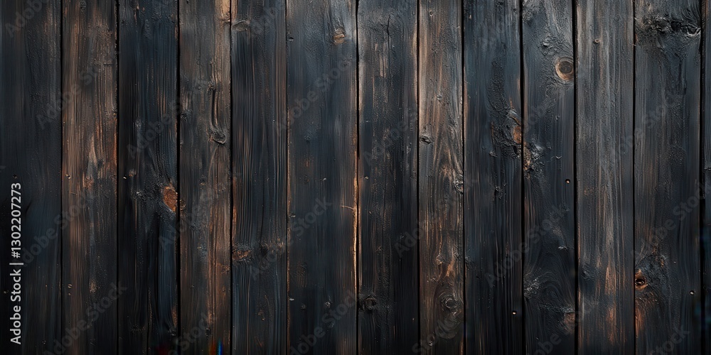 Dark stained wood planks aligned vertically create a textured background Dark stained wood planks aligned vertically create a textured background
