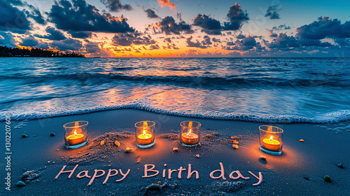 Cozy Beachside Birthday with Candlelight and Sunset