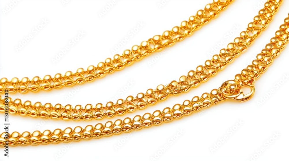 Elegant Gold Chain Necklace with Intricate Link Design Elegant Gold Chain Necklace with Intricate Link Design