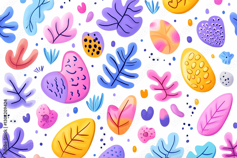 Abstract Colorful Botanical Pattern Abstract Colorful Botanical Pattern