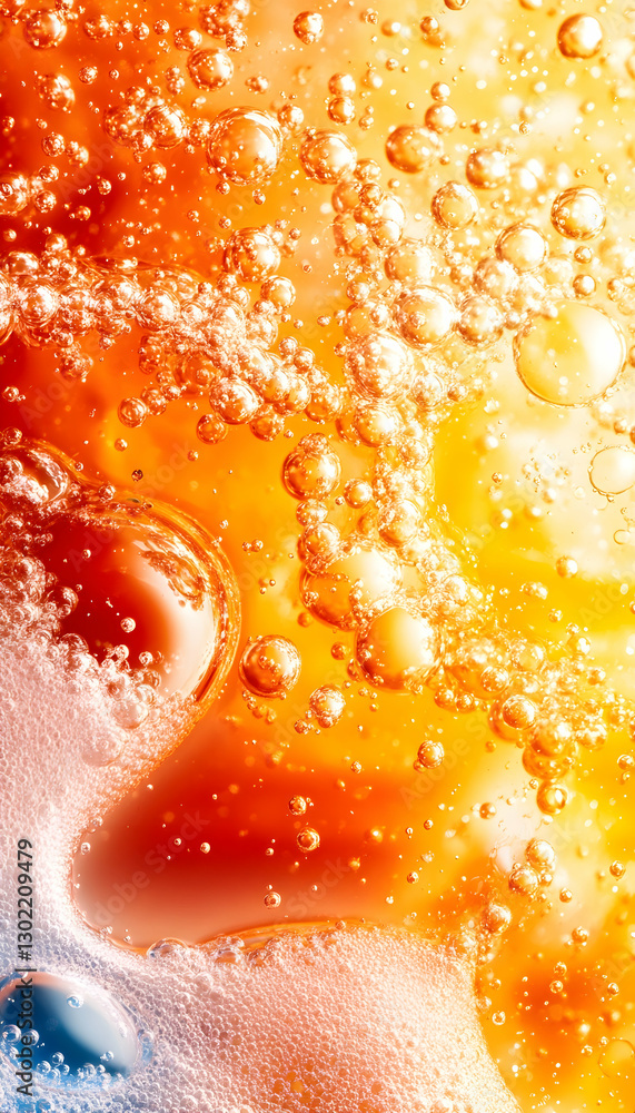 Abstract colorful bubbles in liquids Abstract colorful bubbles in liquids