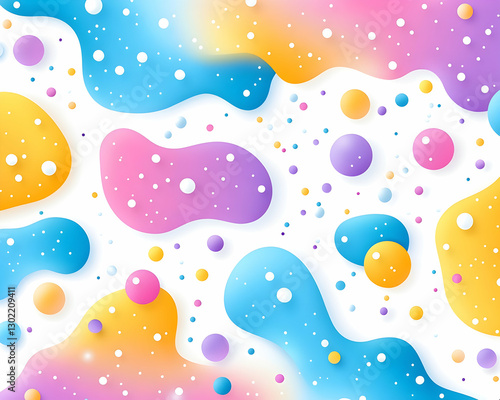 Abstract Colorful Blob Pattern