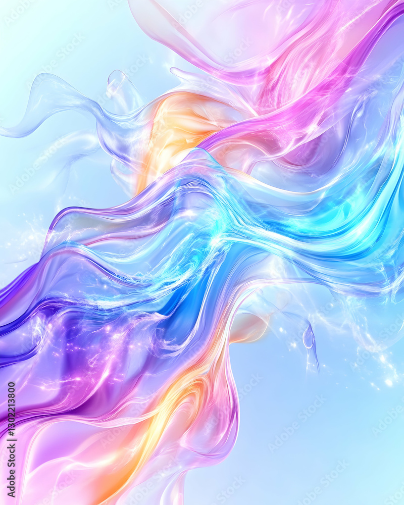 Abstract flowing fabrics, pastel colors Abstract flowing fabrics, pastel colors
