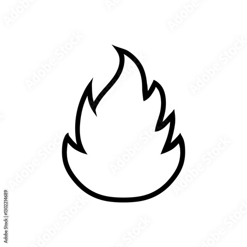 vector illustration fire line art