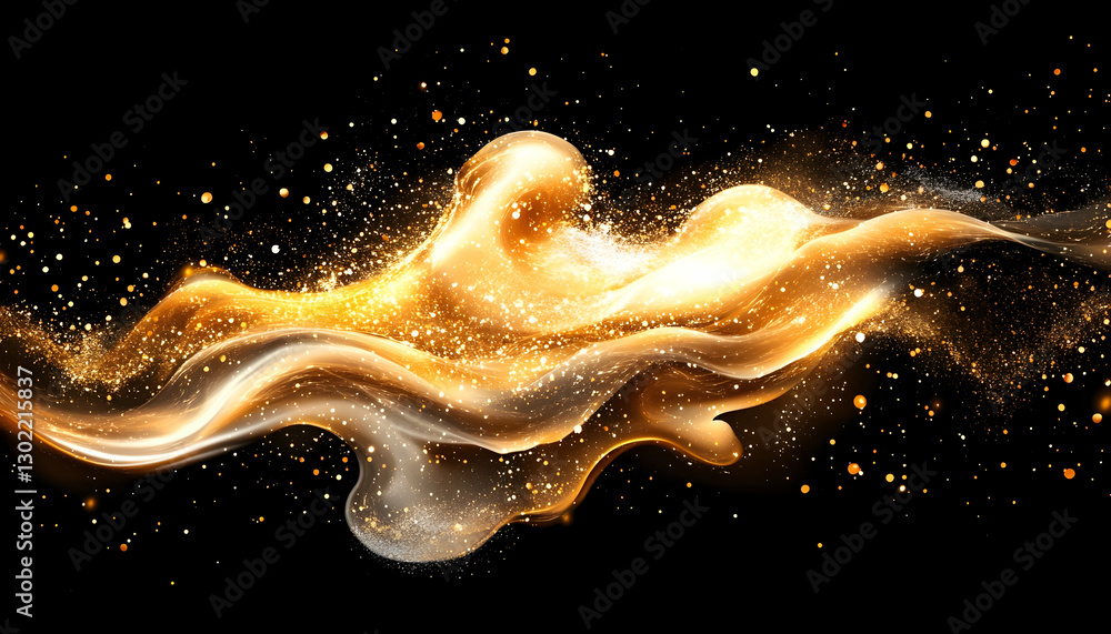 Abstract Gold Flowing Design Abstract Gold Flowing Design