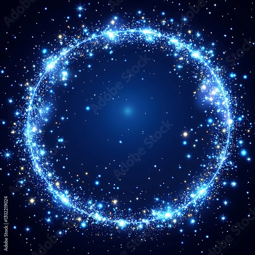 Glowing Blue Ring, Starry Night