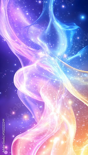 Wallpaper Mural Abstract swirling nebula lights Torontodigital.ca