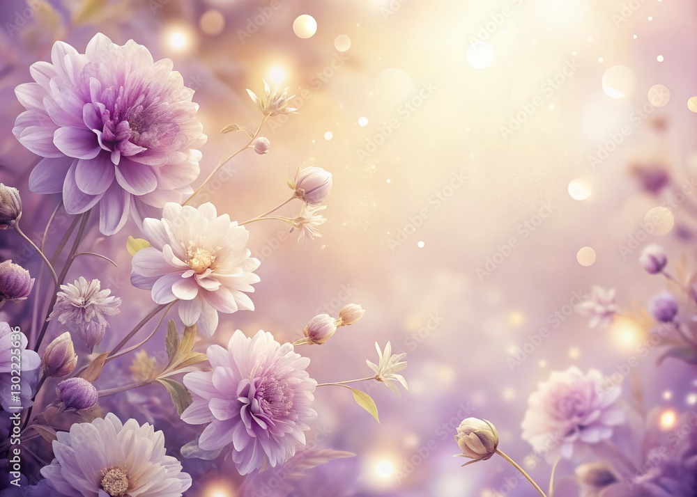 Soft Purple Beige Abstract Floral Background with Copy Space - Elegant Design Soft Purple Beige Abstract Floral Background with Copy Space - Elegant Design