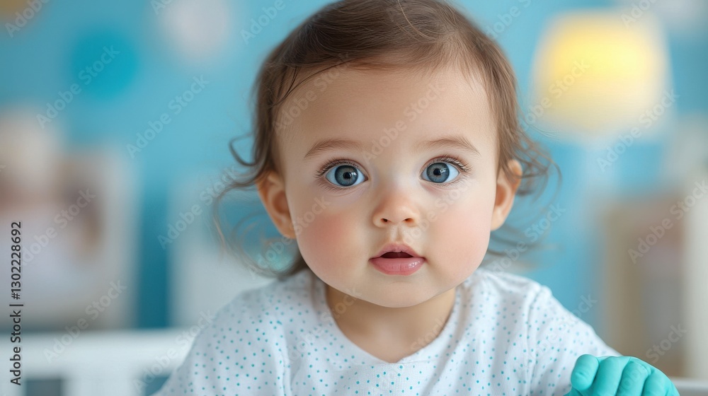 Adorable and Curious Toddler Girl with Bright Blue Eyes and Blond Hair Smiling Joyfully in a Home Setting Capturing the Wonder and Innocence of Early Childhood Moments Adorable and Curious Toddler Girl with Bright Blue Eyes and Blond Hair Smiling Joyfully in a Home Setting Capturing the Wonder and Innocence of Early Childhood Moments