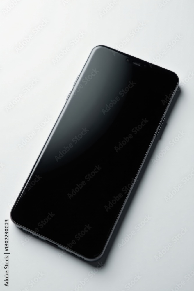Sleek black smartphone lies on a smooth, light surface, showcasing its elegant design and modern technology. Sleek black smartphone lies on a smooth, light surface, showcasing its elegant design and modern technology.