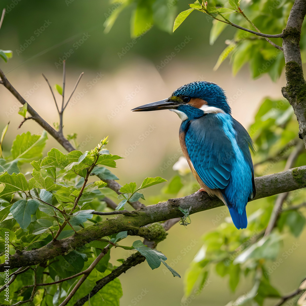 beautiful blue kingfisher bird on a branch focused beautiful blue kingfisher bird on a branch focused