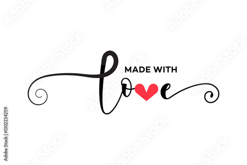 Handmade Love, Crafted with Care, Made With Love Logo Design