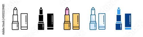 Lipstick Icon Set Multiple Style Collection