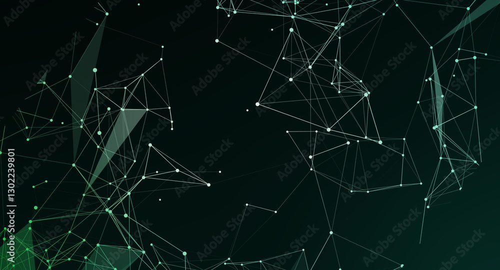 Abstract dark background with connected glowing lines and dots, network connection Abstract dark background with connected glowing lines and dots, network connection