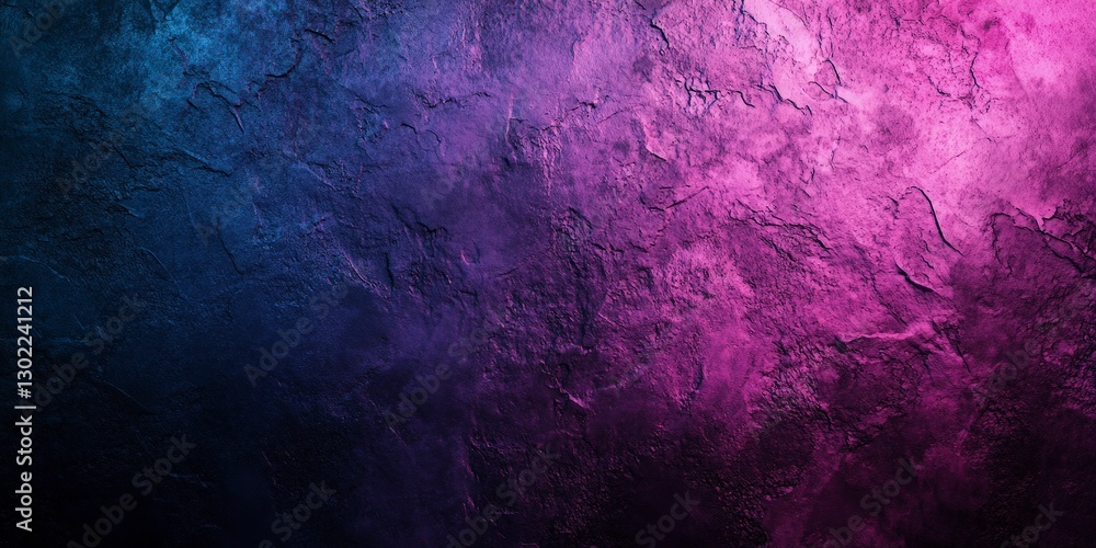 Obraz premium Dark purple to blue gradient background, dark purple and deep pink, with a rough texture