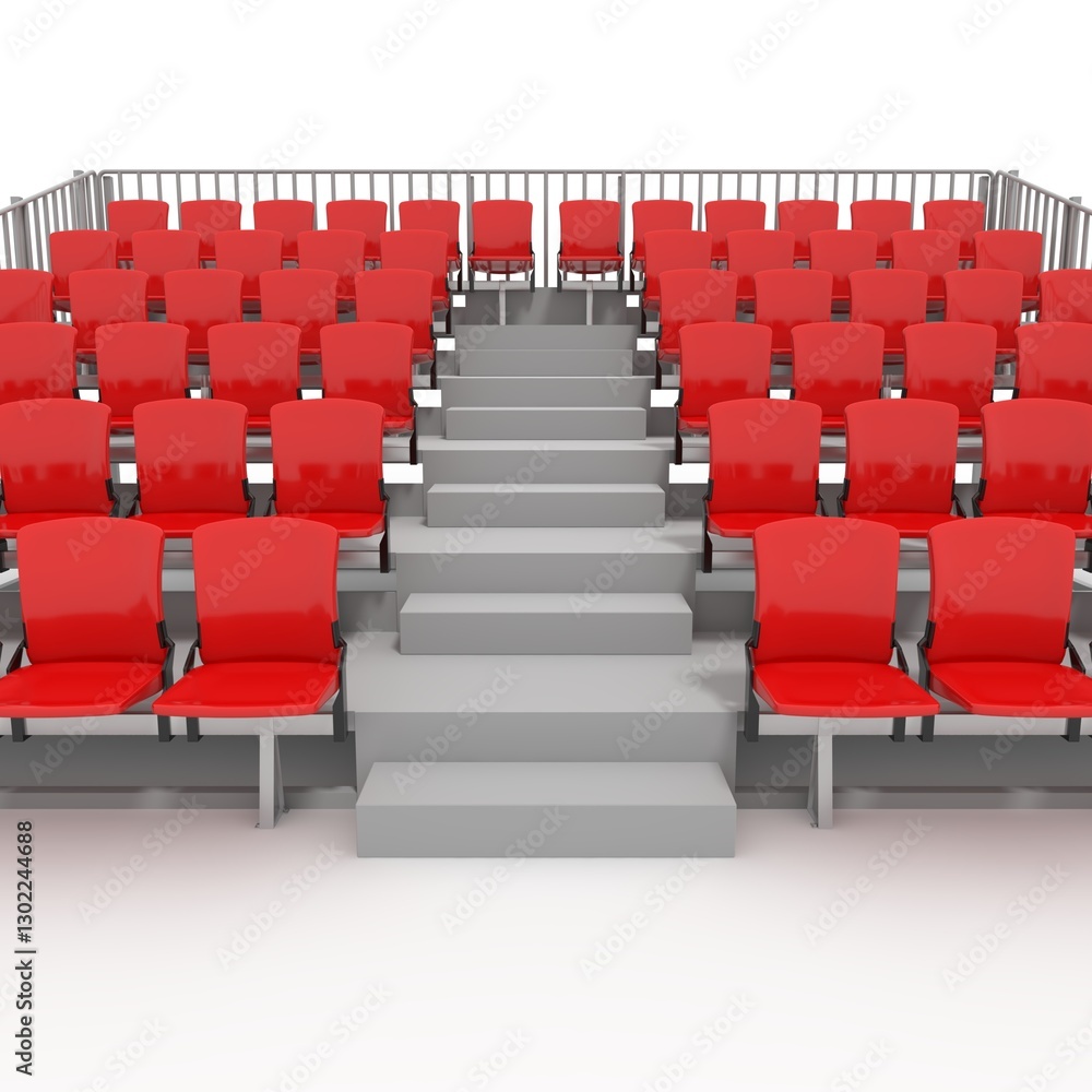 Fototapeta premium 3d render Bleachers design element. Furniture